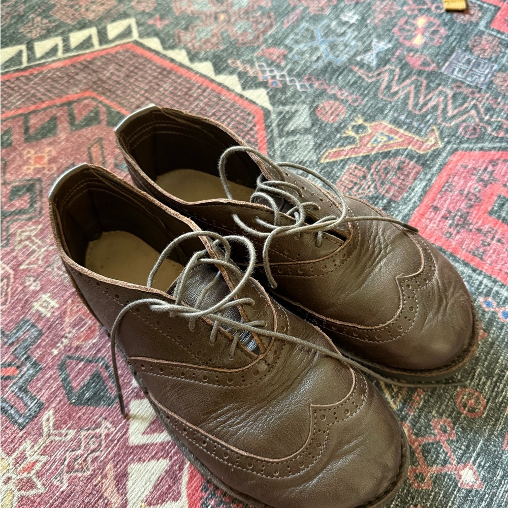 Softstar Taylor Barefoot Oxford Brown Leather Shoes